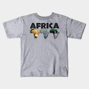 Africa Wildlife Continent Trio Kids T-Shirt